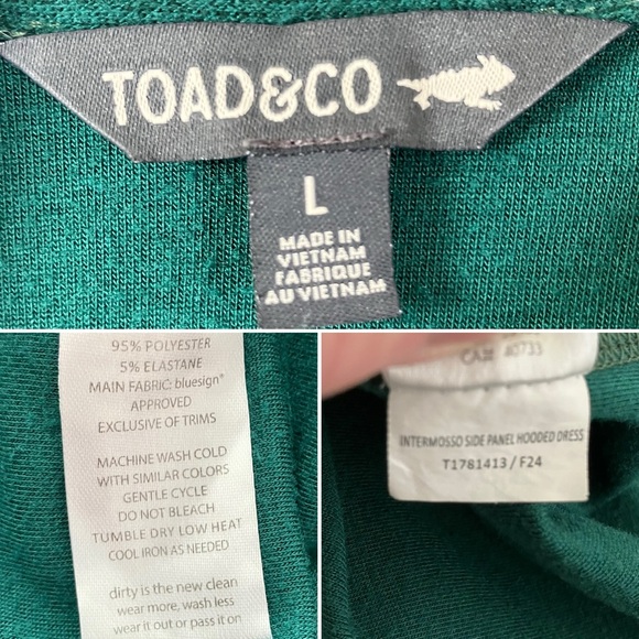 TITLE NINE by Toad & Co Intermosso Hoodie Dress Long Sleeve Gorpcore Travel L - Picture 7 of 13